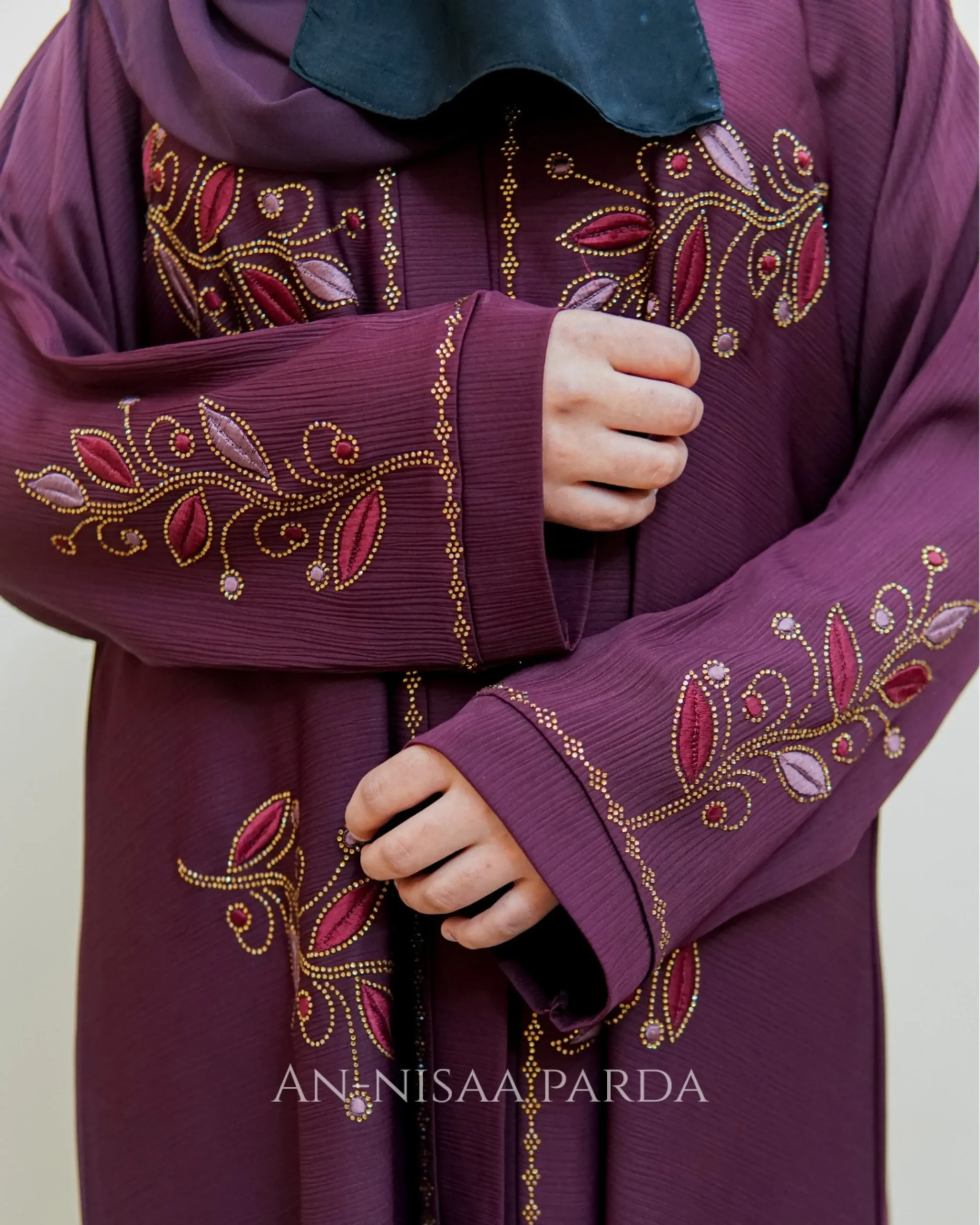 Leaves Vine Embroidered Gown - Image 3